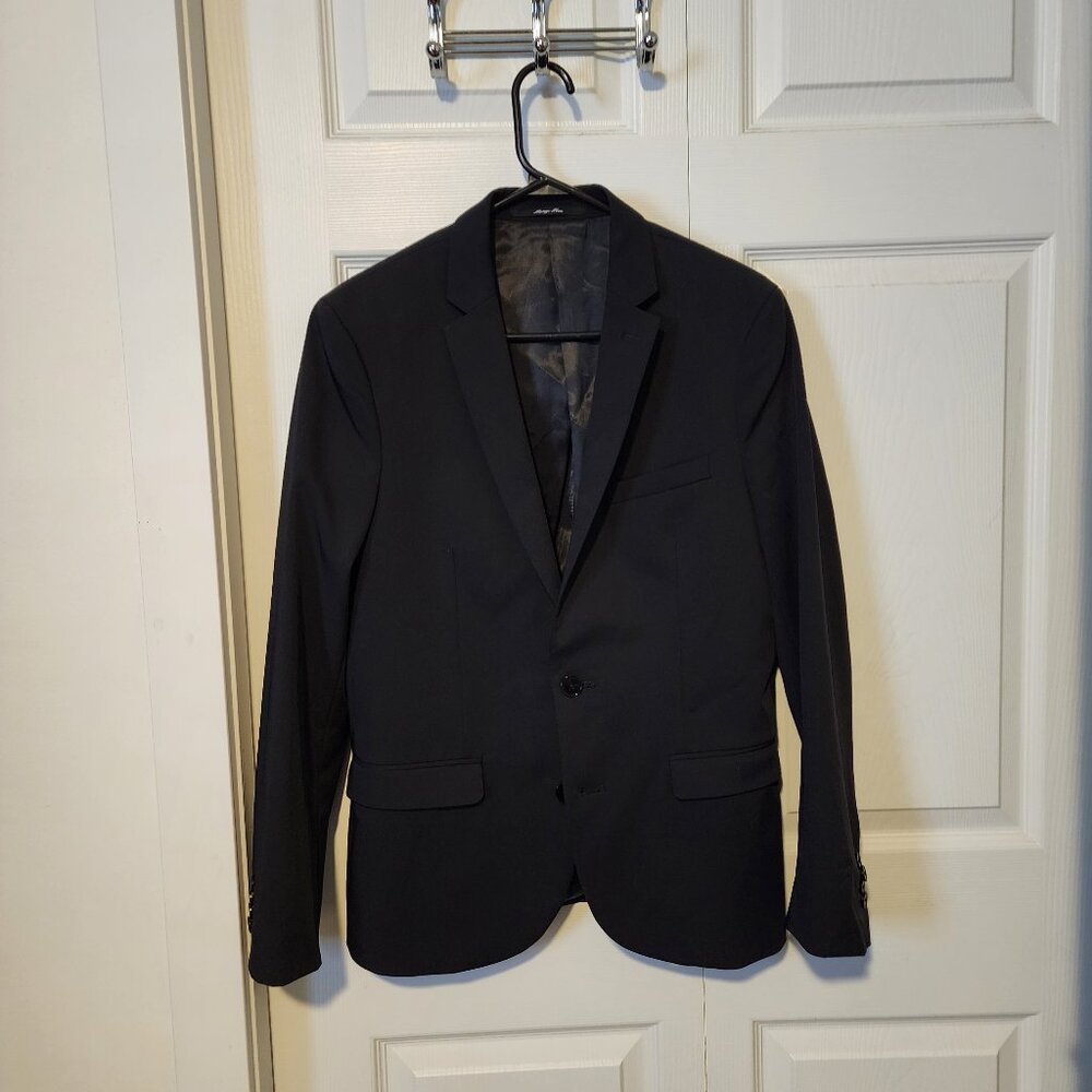 Black men's suit jacket, slim fit size 36